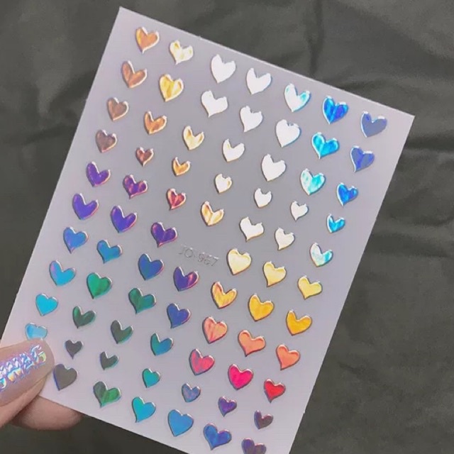Sticker cực quang trang trí móng