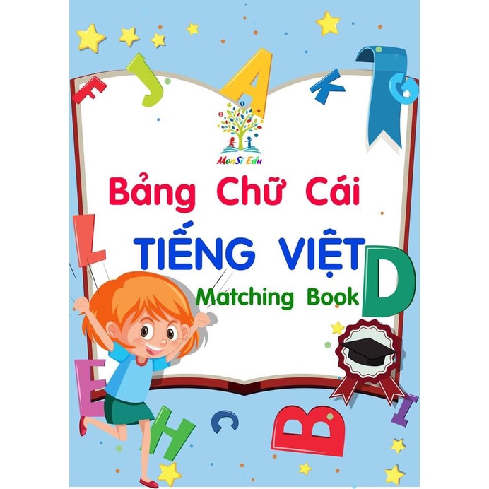 BỘ CHỮ CÁI TIẾNG VIỆT 29 CHỮ – HỌC LIỆU DÍNH DÁN MONTESSORI - [MATCHING BOOK]