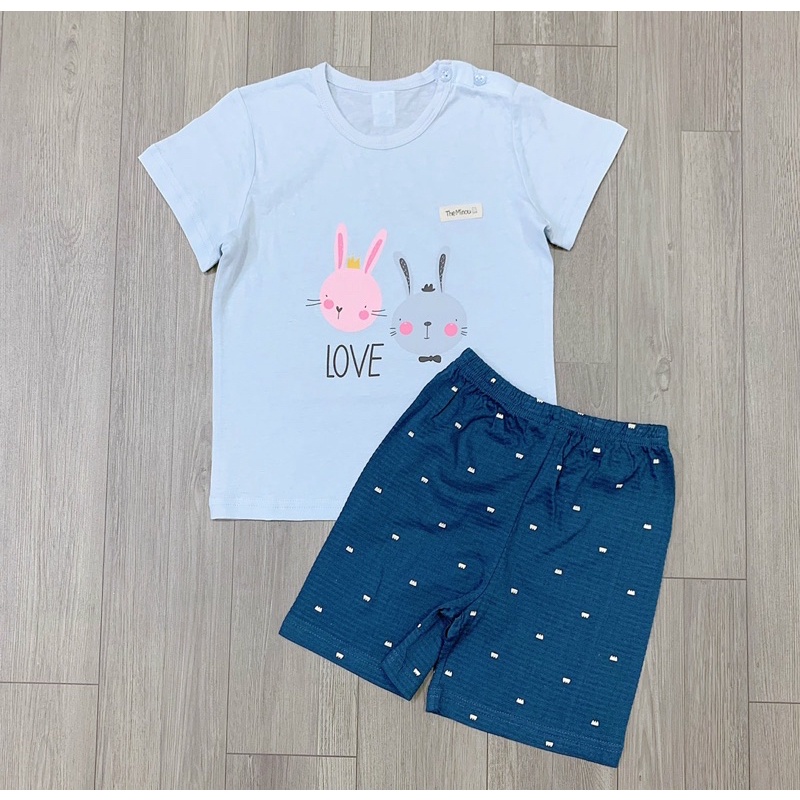 Bộ cotton giấy The Minou xuất Hàn dư xịn cho bé tra/ bé gái