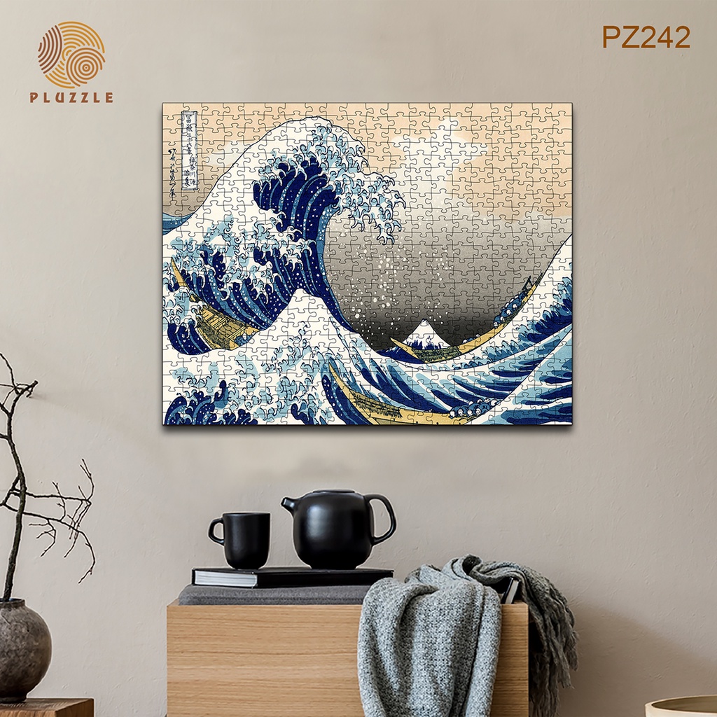 Bộ Xếp Hình Gỗ Thông Minh PLUZZLE hình 500 miếng - PZ242 - The Great Wave off Kanagawa