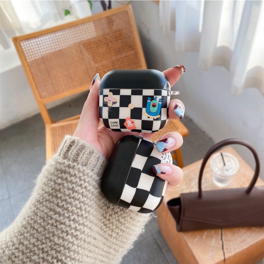 Checkerboard airpods 1/2 / pro 3 2021 case Cover wireless bluetooth earphone accessories case