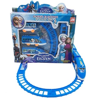 Hộp đồ chơi đường ray xe lửa chạy pin người tuyết frozen - đồ chơi lắp ráp mô hình