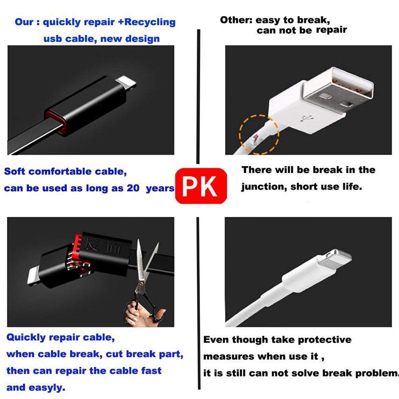 Inconceivable Technology Quick Repair USB Cable 1.5M Lightning for iPhone iPad