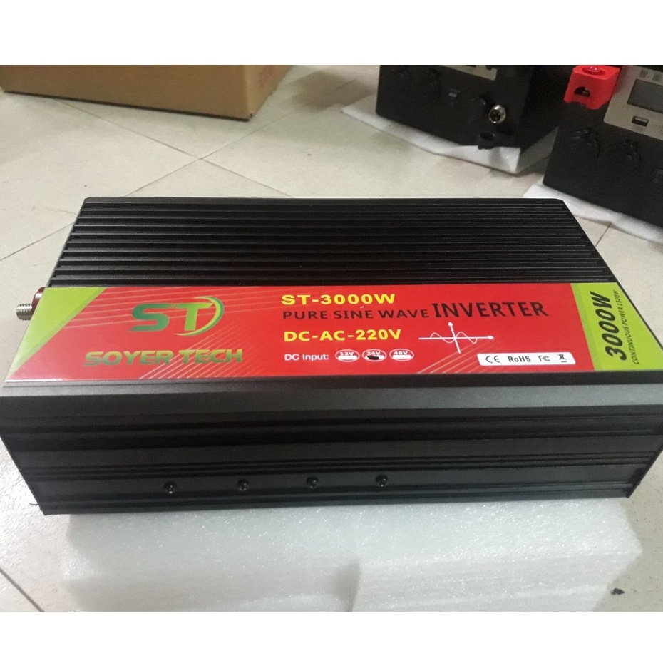 Bộ chuyển đổi điện Sin Chuẩn 12V  3000W-Bộ Đổi Nguồn 12V sang 220V Sin Chuẩn ST-3000W