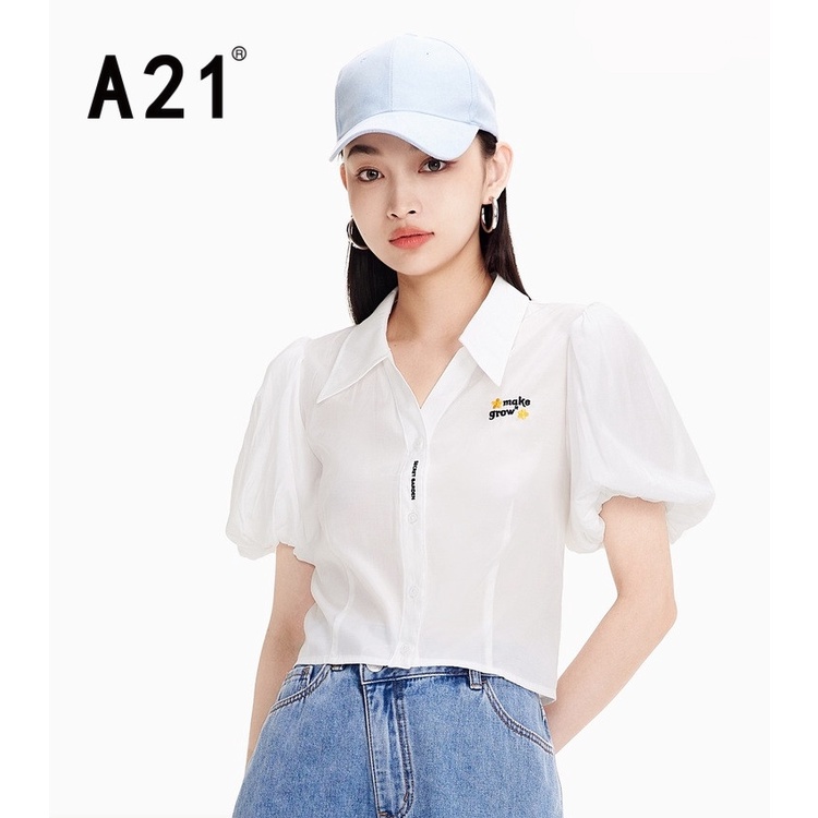 Áo sơ mi ngắn tay phồng mẫu mới dành cho nữ A21