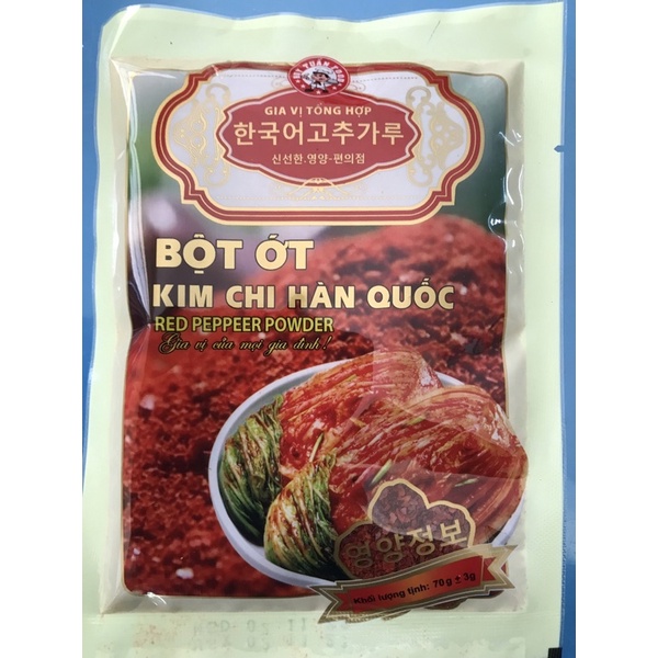 Bột Ớt Kim Chi Hàn Quốc 70g Gia vị hoàn chỉnh