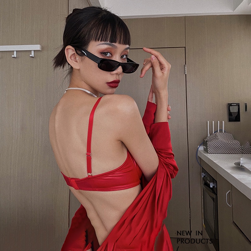 Đồ lót Varsbaby V790PG bằng da mịn gợi cảm phong cách câu lạc bộ xe máy cho nữ