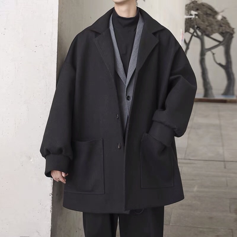 Áo choàng dạ Parka cổ vest dáng rộng Ulzzang siêu đẹp ❤️