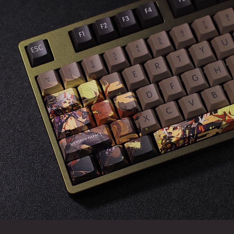 Arataki Itto Keycap Cherry Profile Genshin Impact Theme PBT Dye Thăng hoa Bàn phím cơ Keycap 108 Phím