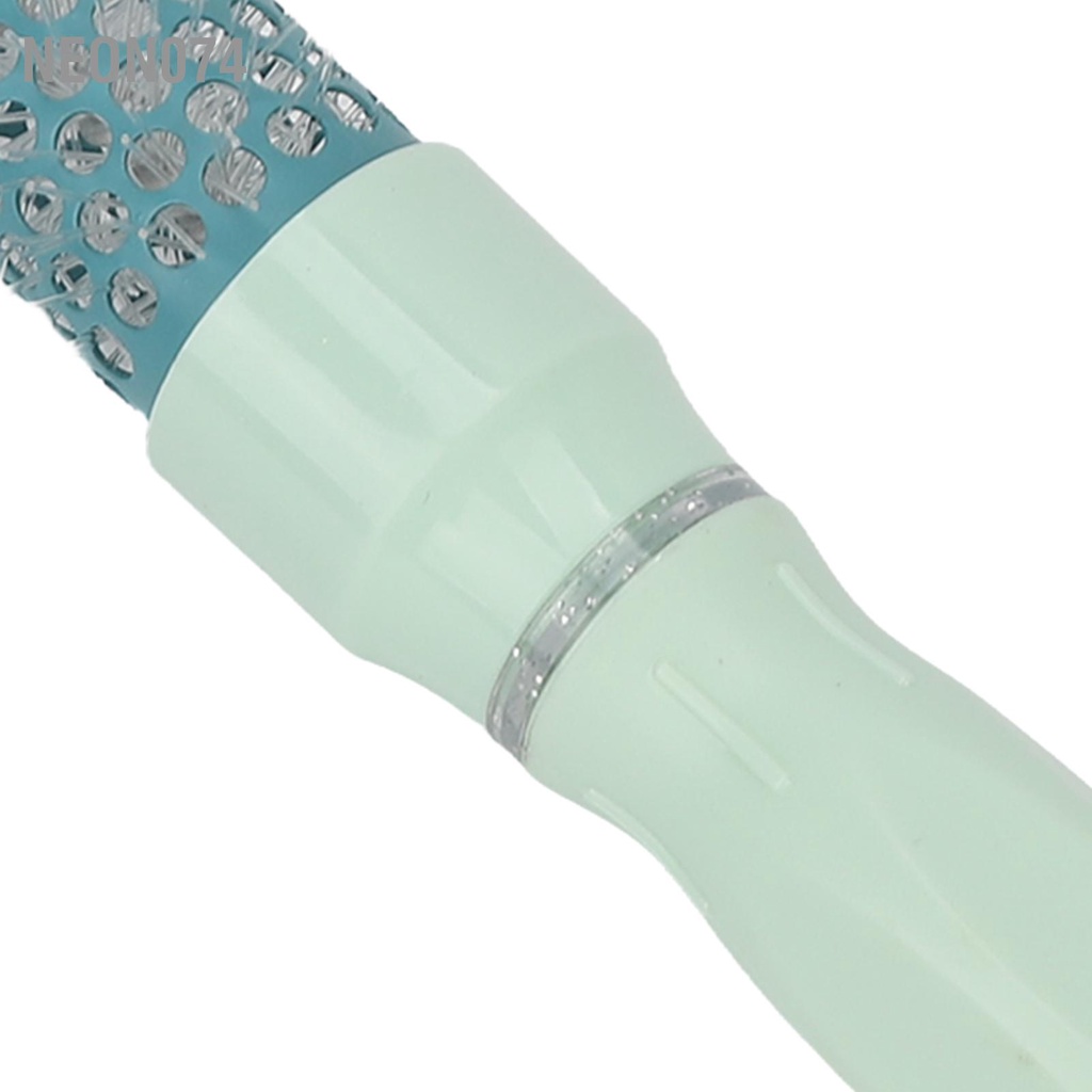 Neon074 Bàn chải tóc thùng Trang chủ Salon tròn Công cụ tạo kiểu cho thổi sấy uốn duỗi thẳng Màu xanh lá cây