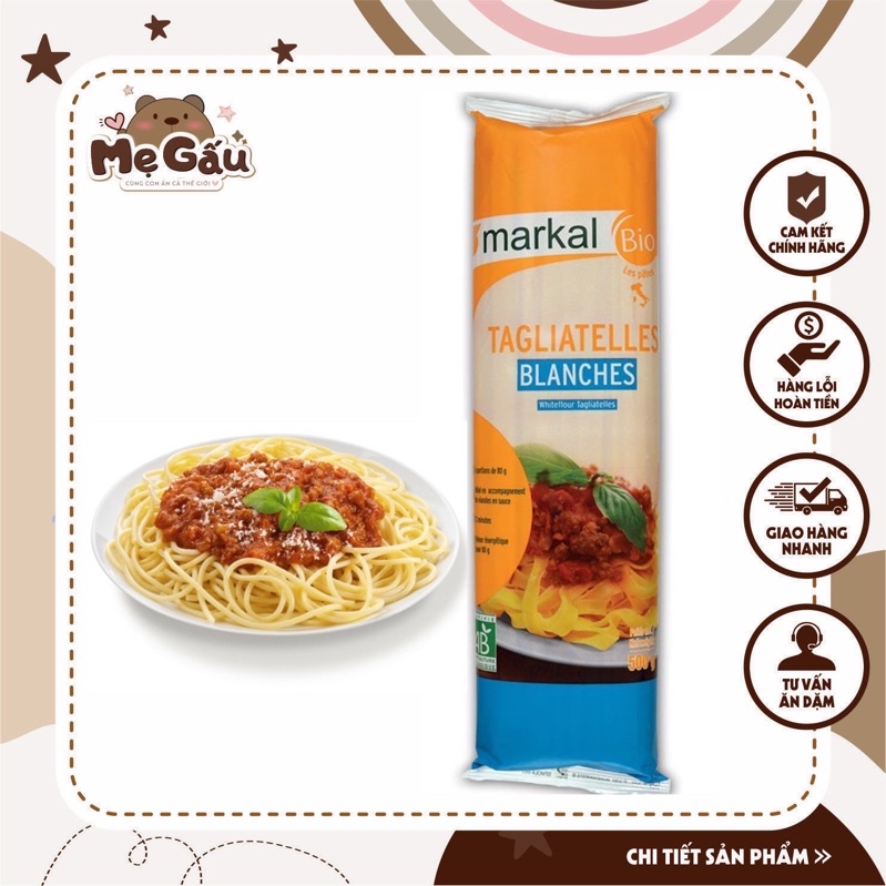 MÌ Ý SPAGHETTI HỮU CƠ MARKAL 500gr