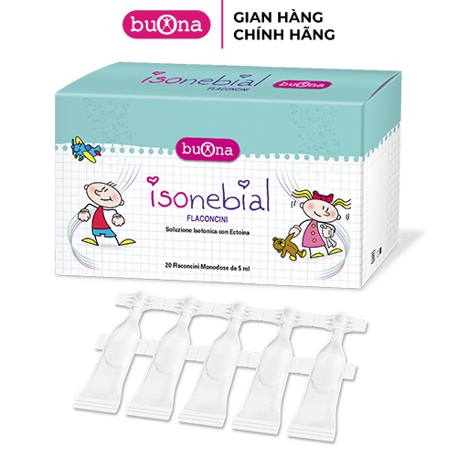 Buona IsoNebial - Dung Dịch Rửa Mũi Cho Bé Chứa Ectoin - Hộp 20 ống 5ml