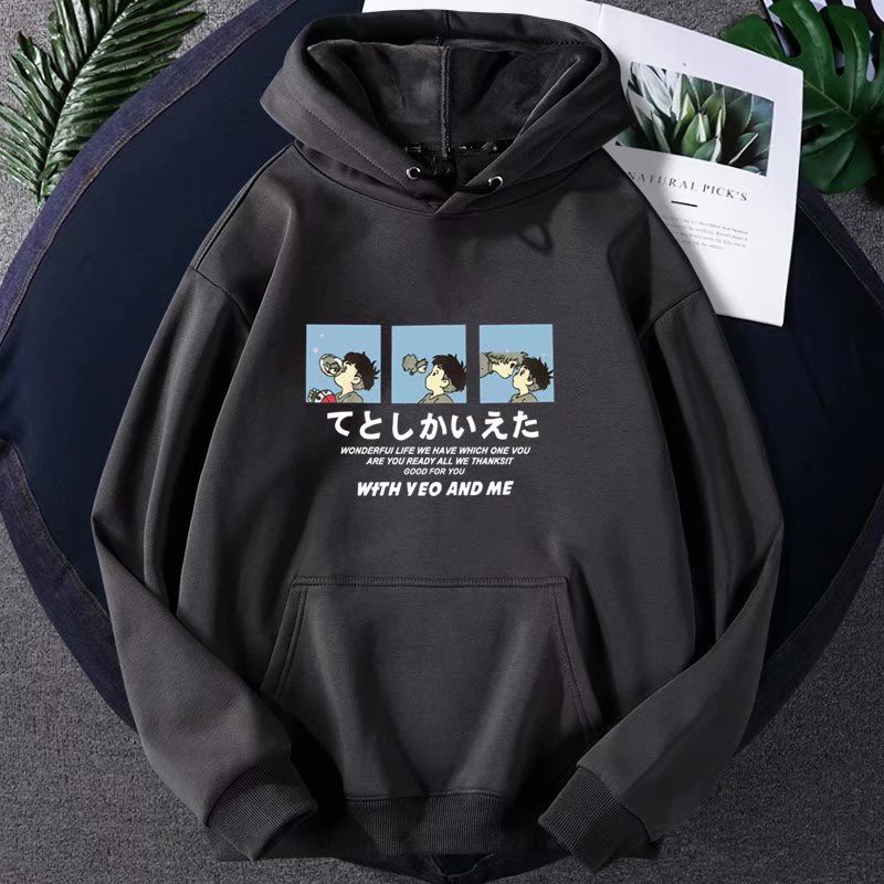 Áo Hoodie Nam Dáng Rộng Thời Trang Phong Cách Hàn Quốc