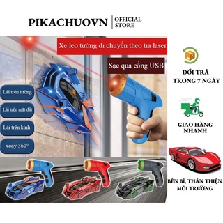 Đồ Chơi Xe Leo Tường Điều Khiển Từ Xa Di Chuyển Theo Tia Laser