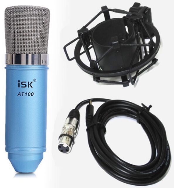 Combo Mic thu âm AT-100, sound card K10 BH 6 tháng đổi mới