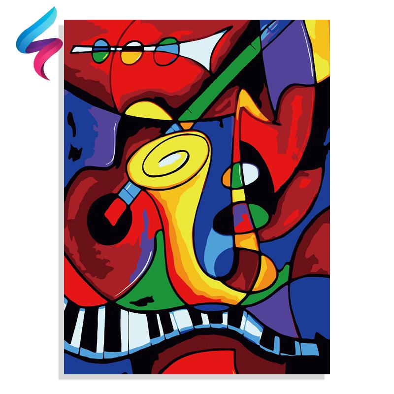 Tranh sơn dầu phong cảnh trừu tượng ( tự sơn )