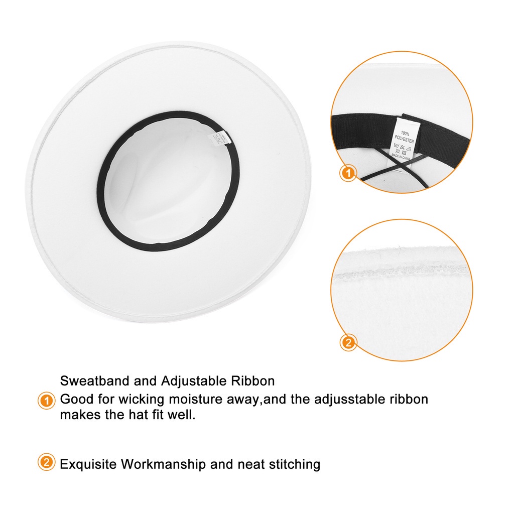 Mũ vành rộng đính dây xích kim loại thời trang cho nữ