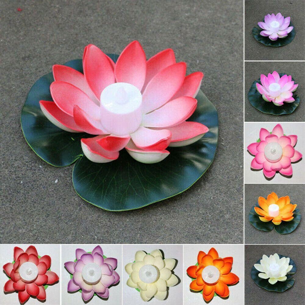 YIYU Đèn Nổi Hình Hoa Sen Độc Đáo Trang Trí Sân Vườn