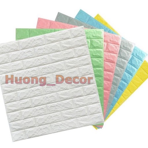 Miếng xốp dán tường Giả gạch 3D loại 1 dày đẹp siêu dính kích thước 70x77cm MF375