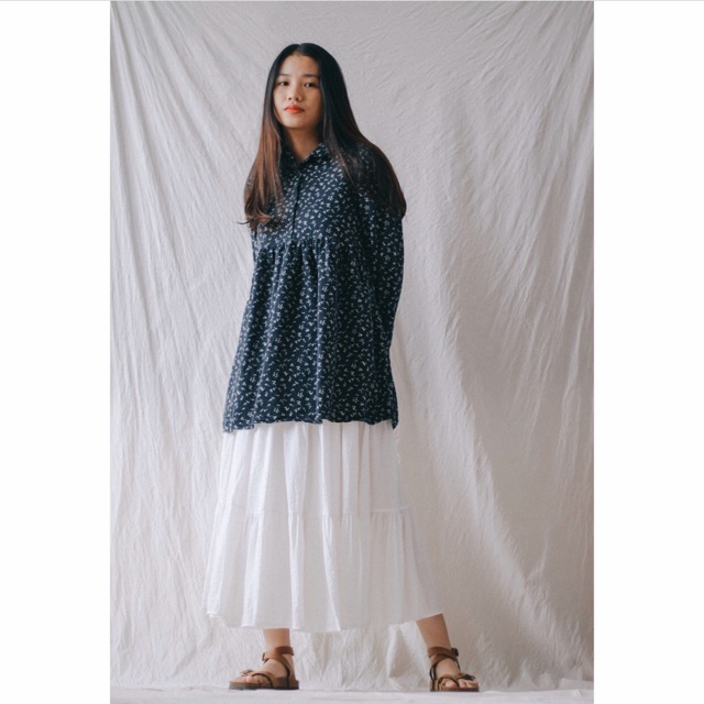 Đầm baby doll hoa nhí vải xô của Tomateee