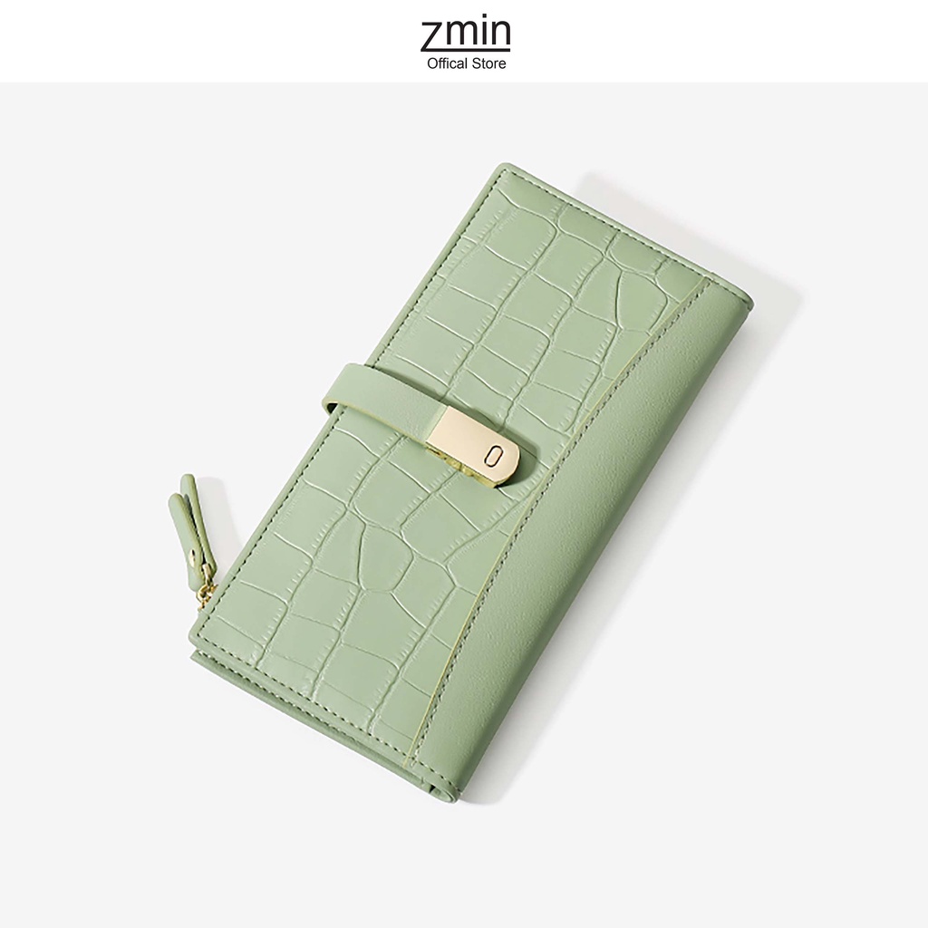 Ví nữ dài cầm tay Zmin, chất liệu da PU cao cấp đựng vừa điện thoại  - V002
