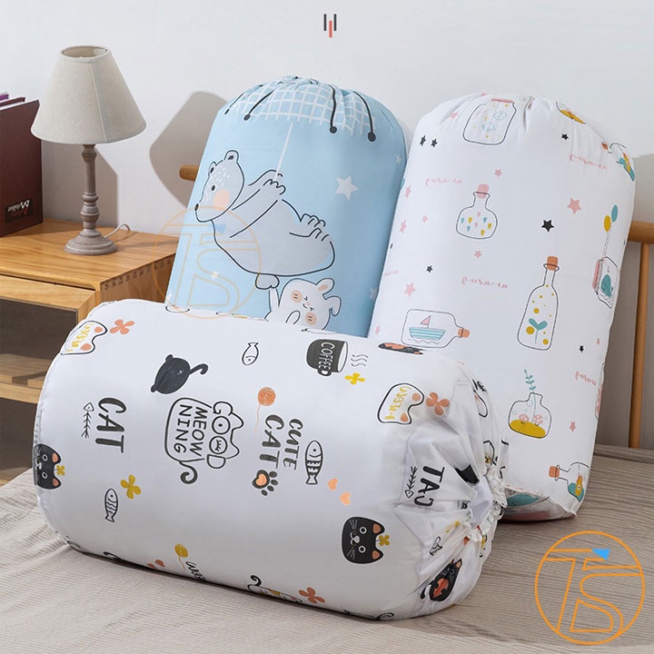 Túi Đựng Lưu Trữ Chăn Bông Quần Áo Bằng PEVA Có Dây Rút 45x84cm Nhiều Mẫu Họa Tiết Đẹp