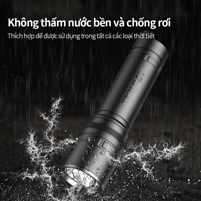 Đèn Pin Siêu Sáng SUPERFIRE S33-A LED Mini siêu sáng cầm tay đa năng tiện lợi
