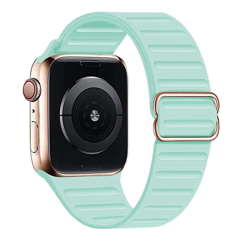 Dây đeo silicon co giãn có thể điều chỉnh cho đồng hồ thông minh Apple watch series 3 4 5 6 se 44 40 38 42 mm