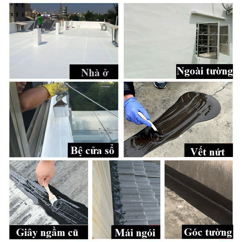 Sơn chống thấm, keo chống thấm X2000 chống rò rỉ vết nứt tường nhà, mái nhà, trần, sân thượng triệt để