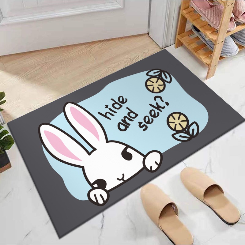 Thảm lau chân chống trượt hình thú siêu đáng yêu 40x60cm