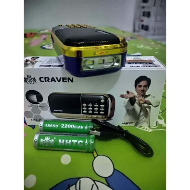 Máy Nghe pháp Craven-CR 836s+2pin+Khe Thẻ +Ổ Cắm USB+ Radio đài Fm+đèn led.