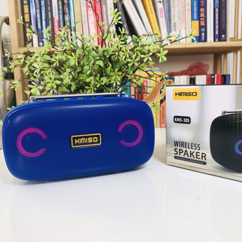 Loa bluetooth Kimiso KM 305 có Ăngten nghe đài FM cho ios, android samsung, oppo. xiaomi...