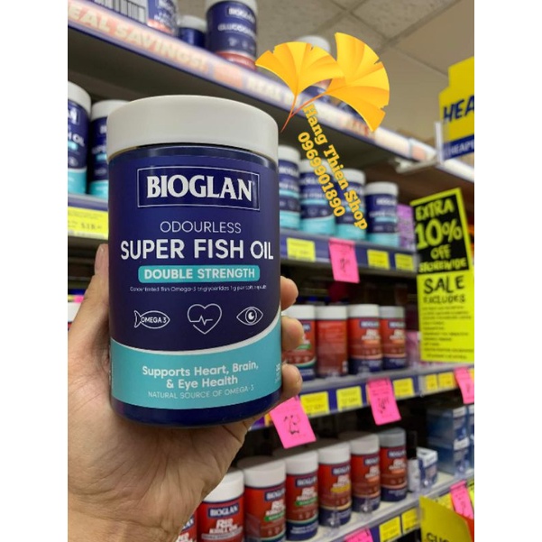 (Đủ bill ) Siêu dầu cá Bioglan super fish oil 2000mg lọ 200v của Úc