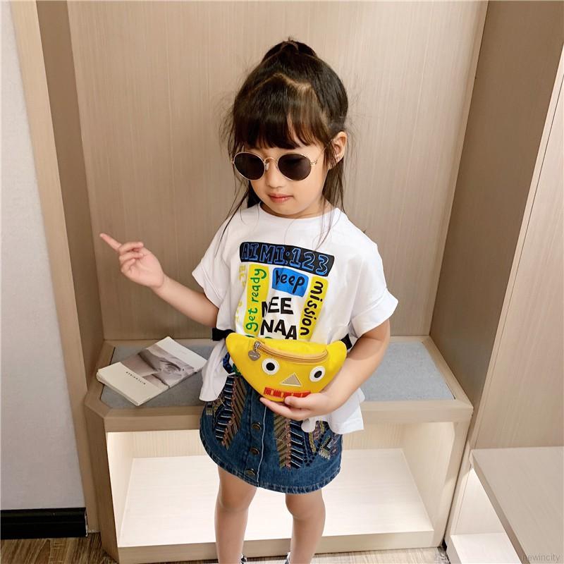 Túi đeo chéo họa tiết hoạt hình dễ thương cho bé phong cách Hàn Quốc