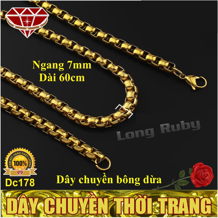 Dây Chuyền Nam Cao Cấp | Dây Chuyền Bông Dừa Nam - Dc178