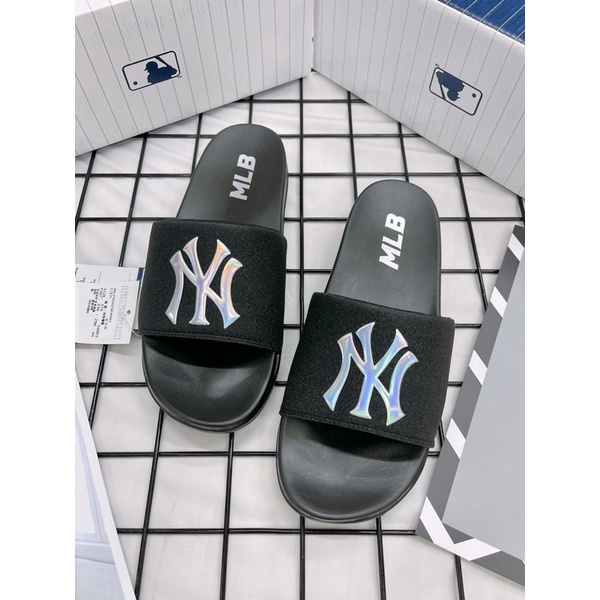 [CHÍNH HÃNG] DÉP MLB KOREA NEW MOUND HOLOGRAM NEW YORK YANKEES - DÉP QUAI NGANG AUTHENTIC - FULLBOX ĐỦ TEM TAG