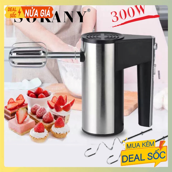 [XẢ KHO] Máy Đánh Trứng Cầm Tay 5 Tốc Độ Công Suất 300W