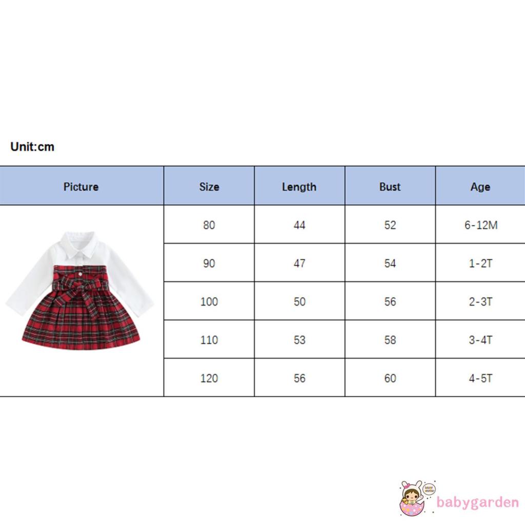 Đầm Chữ A Tay Dài Cổ Bẻ In Họa Tiết Caro Phối Thắt Lưng Thời Trang Mùa Xuân Cho Bé Gái 6 Tháng-5 Tuổi