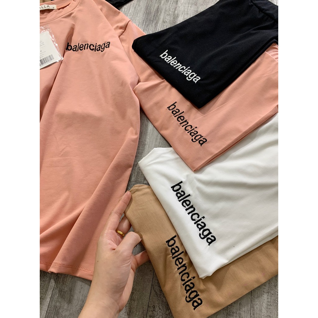Bộ Cotton Thụng Balencia Thêu Chữ Nổi | BigBuy360 - bigbuy360.vn