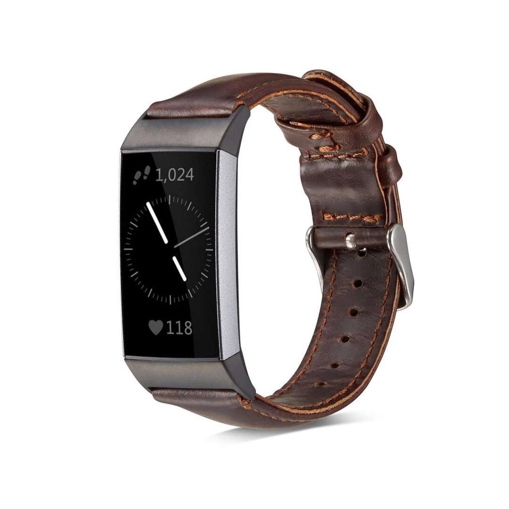 Dây đeo bằng da bò cho đồng hồ thông minh Fitbit Charge 3