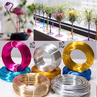 Dây nhôm mạ màu 500g/cuộn dây nhôm mạ màu nguyên liệu làm bonsai handmade