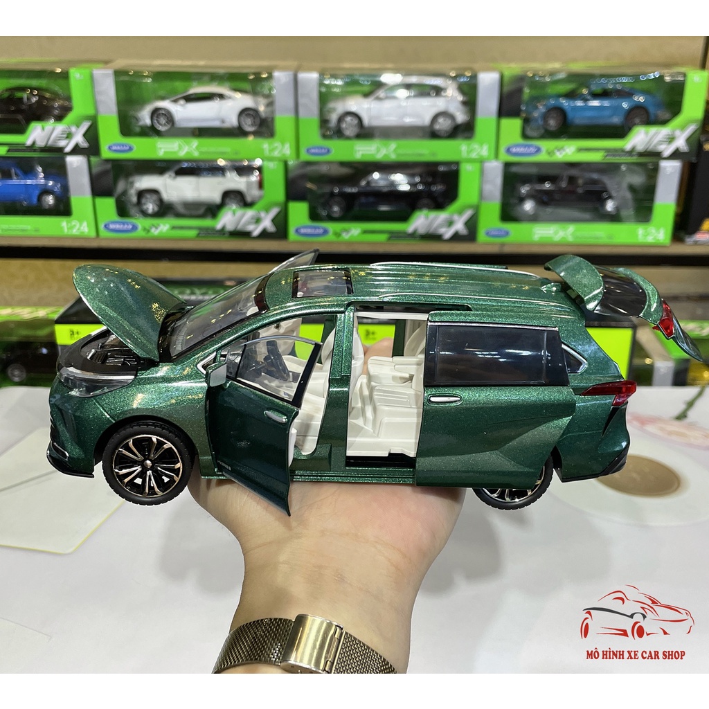 Mô hình xe ô tô bằng sắt Toyota Sienna tỉ lệ 1:24 hãng Hongsen 3 màu