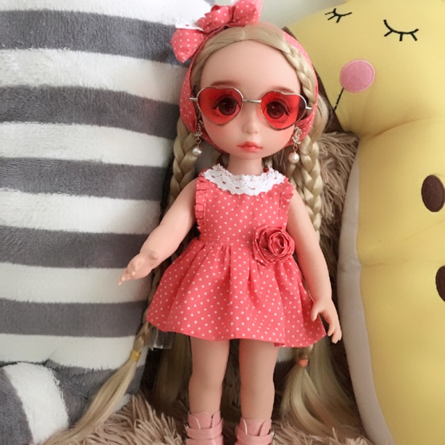 Combo đầm và kính mắt cho búp bê