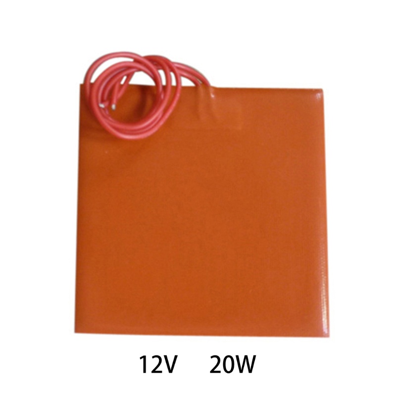 Tấm Nệm Sưởi Ấm Máy In 3D 80x100mm 12V 20W Bằng Silicon Chống Thấm Nước