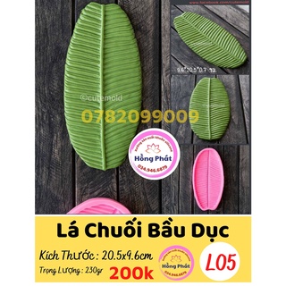 Khuôn silicon Lá chuối bầu dục - L05 - Silicon Hồng Phát
