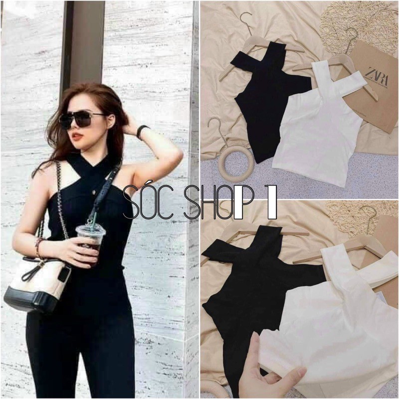 [RẺ VÔ ĐỊCH] Áo Chéo Ngực Trễ Vai Siêu Hot, Thun 2S Chéo Ngực