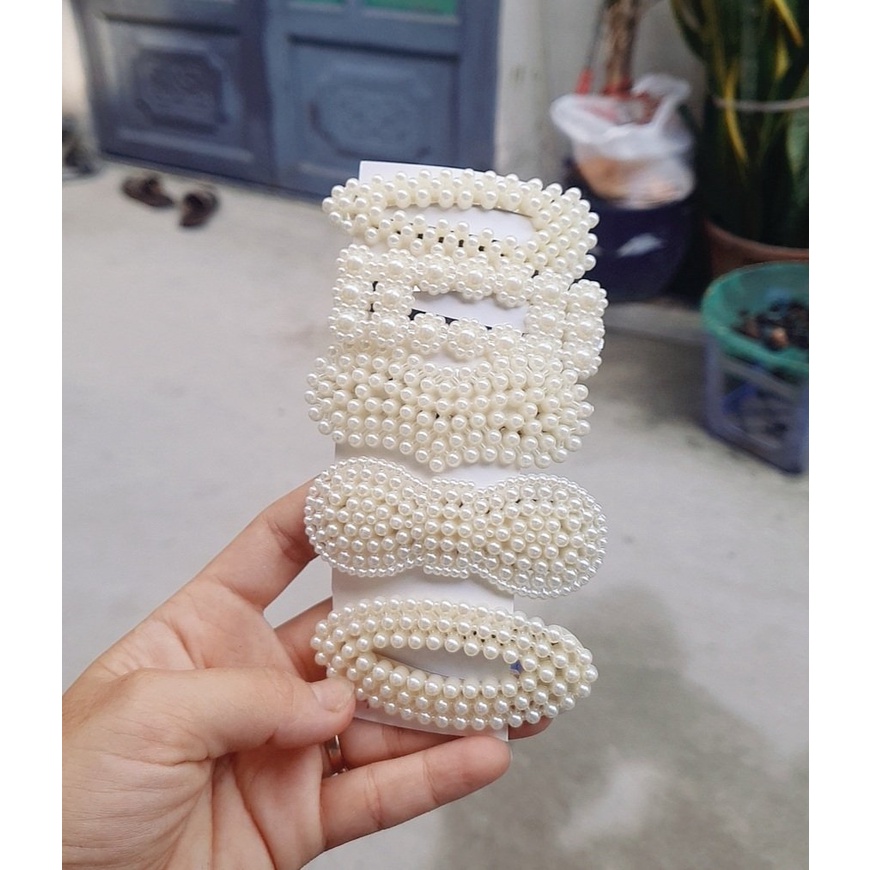 Set 5 kẹp mix 5 mẫu ngẫu phong cách hàn quốc