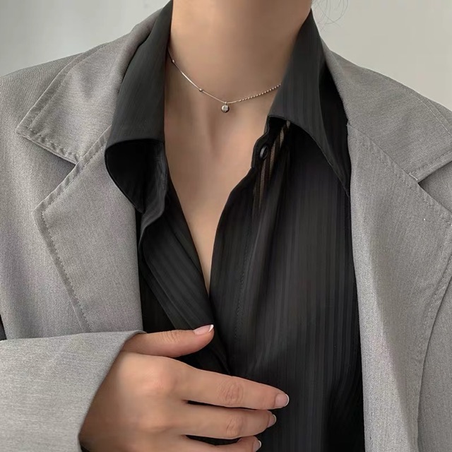 Vòng cổ chocker Lucky phủ bạc 925