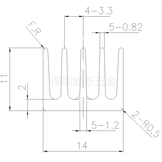 Set 5 Khối Tản Nhiệt Bằng Nhôm Màu Xanh Lá 20 * 14 * 11mm 9788