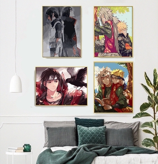 Bộ Tranh Sơn Dầu Thủ Công Hình Naruto Không Kèm Khung Wcl03